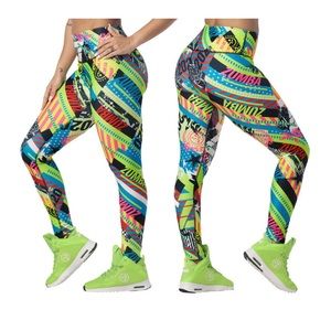 Zumba 2020 High Waisted Long Leggings - Get in Lime